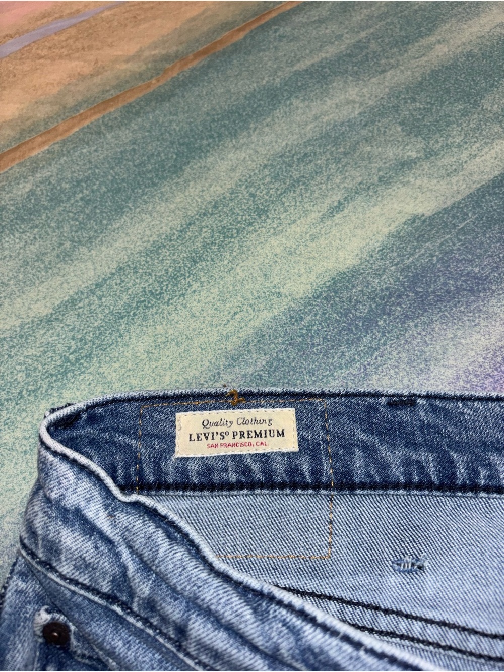 Levis 502 Premium Jeans Mens size blue Wash Stretch Denim size 38x32 - Picture 2 of 9